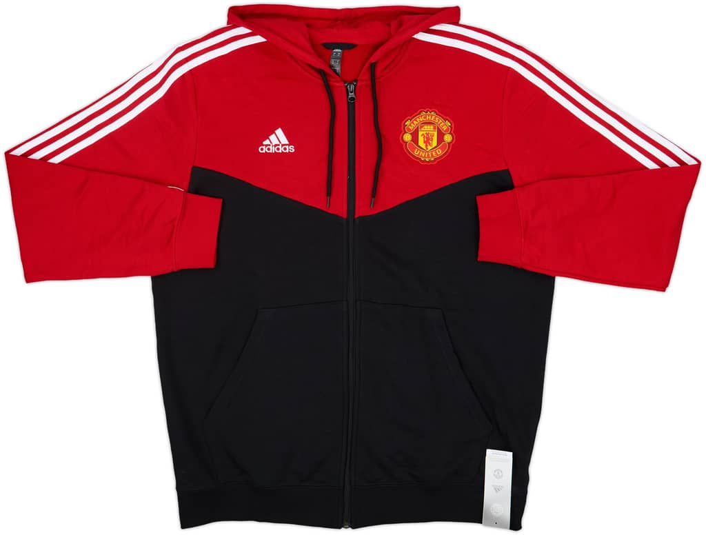 2021-22 Manchester United adidas Zipped Hooded Sweat Top (XL)