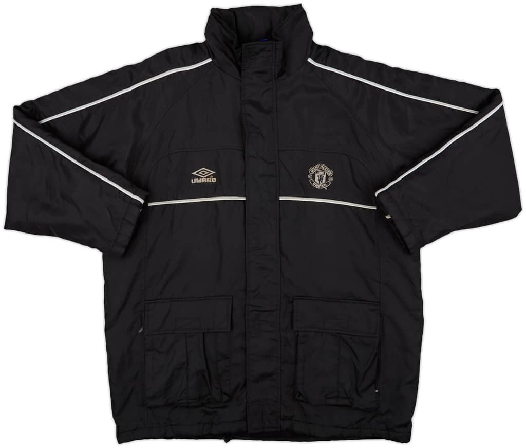2000-01 Manchester United Umbro Padded Bench Coat - 8/10 - (L)