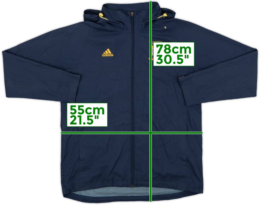 2009-10 Spain adidas Hooded Rain Jacket - 8/10 - (L)