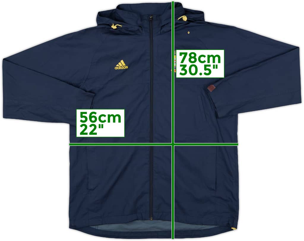 2009-10 Spain adidas Hooded Rain Jacket - 8/10 - (L)