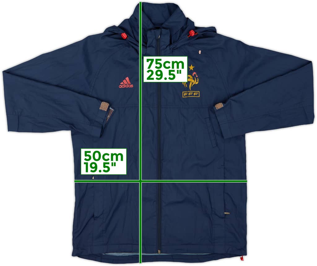 2010-11 France adidas Hooded Rain Jacket - 8/10 - (M)
