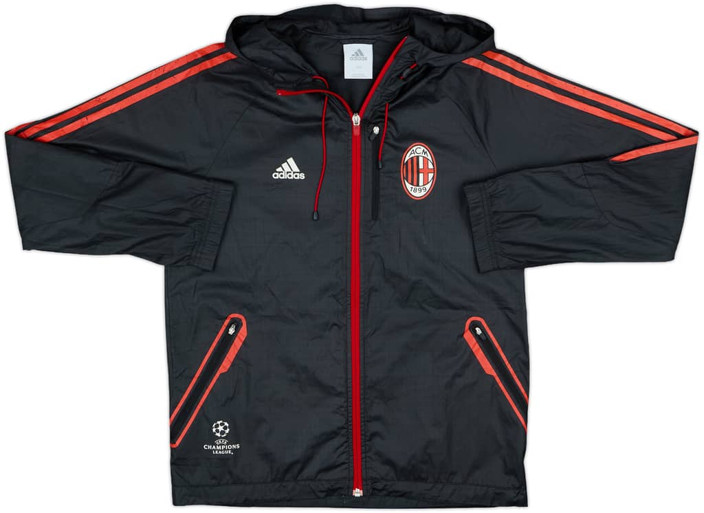 2010-11 AC Milan adidas Hooded Rain Jacket - 7/10 - (S)