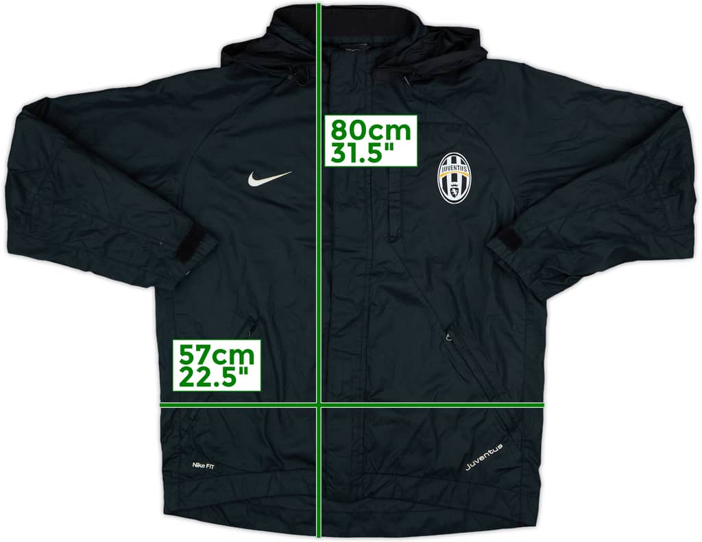 2007-08 Juventus Nike Hooded Rain Jacket - 7/10 - (S)