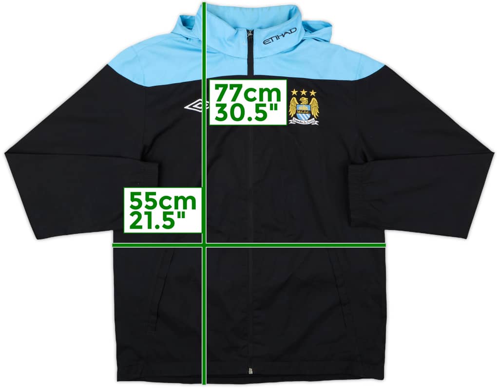 2012-13 Manchester City Umbro Hooded Rain Jacket - 7/10 - (M)