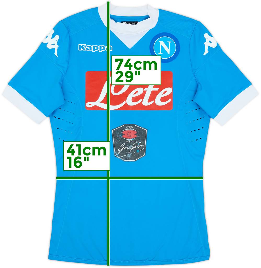 2015-16 Napoli Authentic Home Shirt - 5/10 - (S)