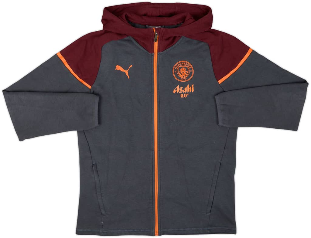 2023-24 Manchester City Puma Zipped Hooded Sweat Top - 7/10 - (M)
