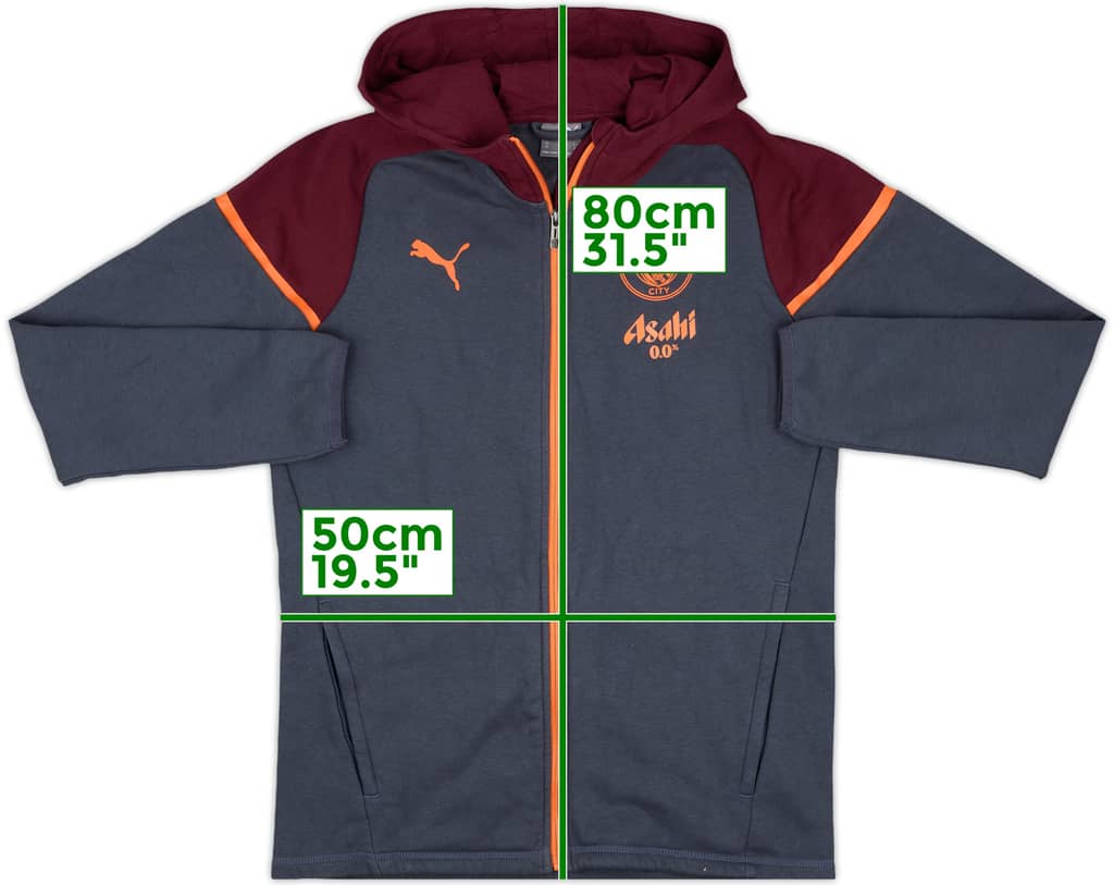 2023-24 Manchester City Puma Hooded Sweat Top - 9/10 - (M)
