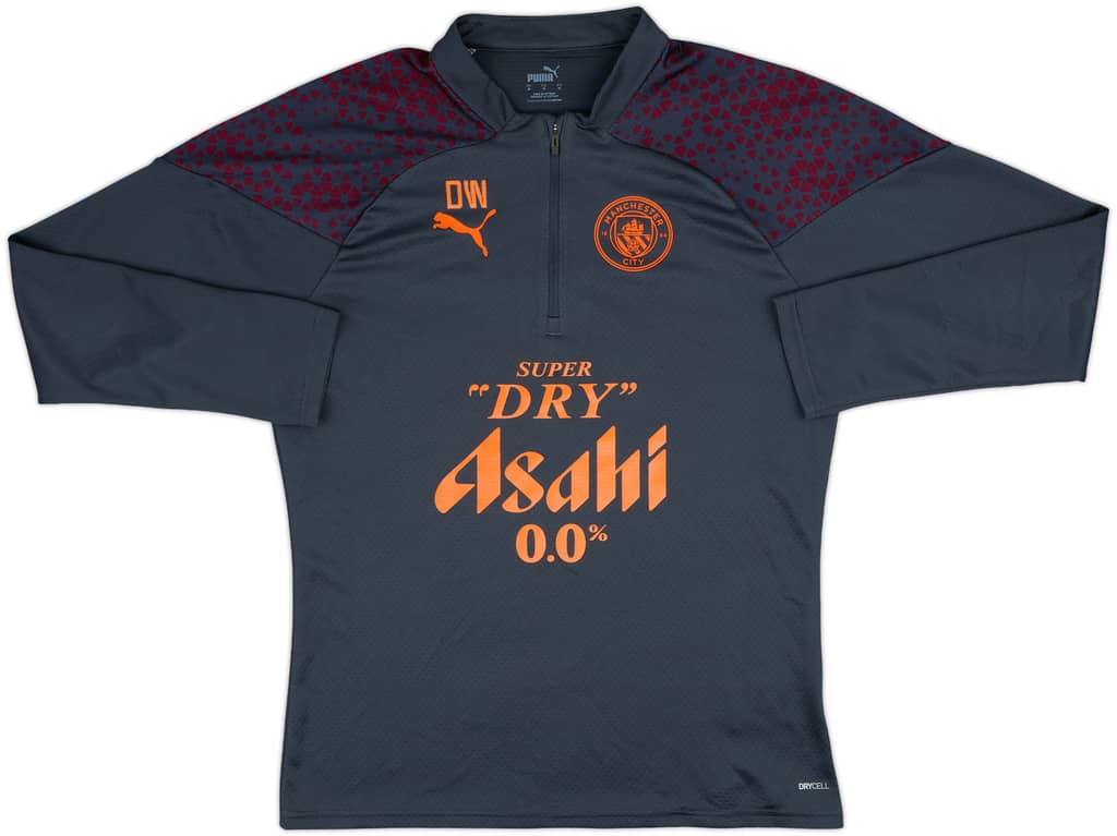 2023-24 Manchester City Staff Issue Puma 1/4 Zip Training Top DW - 8/10 - (M)