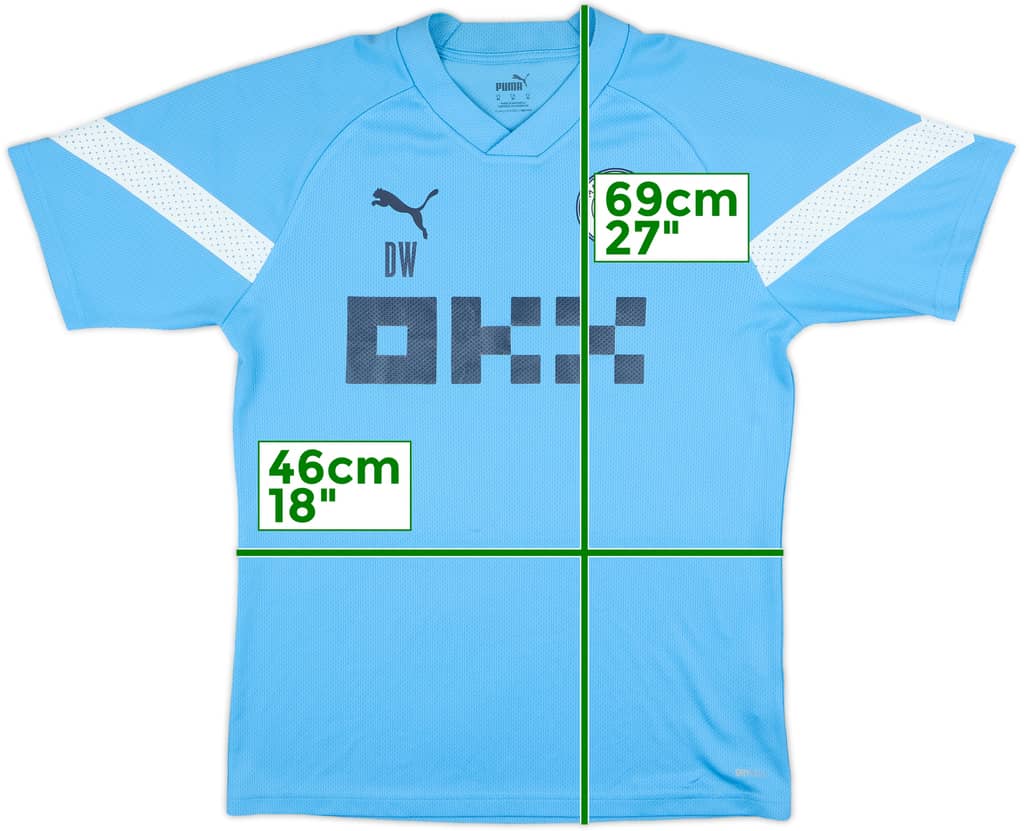 2023-24 Manchester City Puma Staff Issue Training Shirt DW - 7/10 - (M)