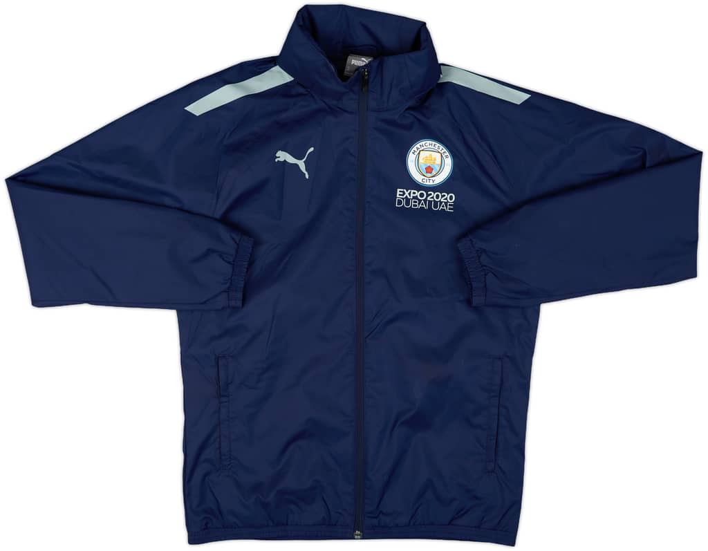 2020-21 Manchester City Puma Hooded Rain Jacket - 8/10 - (M)
