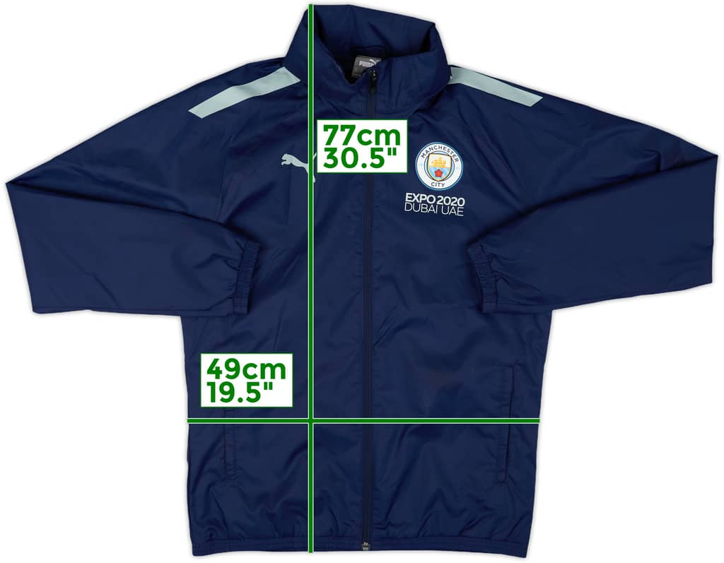 2020-21 Manchester City Puma Hooded Rain Jacket - 8/10 - (M)