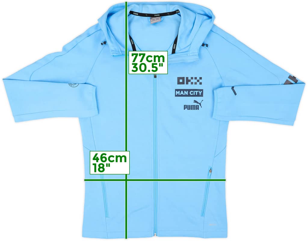 2022-23 Manchester City Puma Hooded Track Jacket - 9/10 - (M)