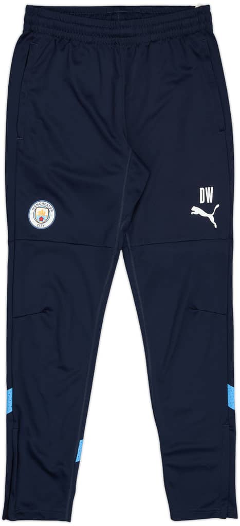 2022-23 Manchester City Puma Staff Issue Track Pants/Bottoms 'DW' - 10/10 - (M)