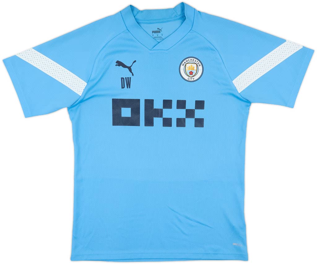 2021-22 Manchester City Staff Issue Puma Training Shirt DW - 9/10 - (M)