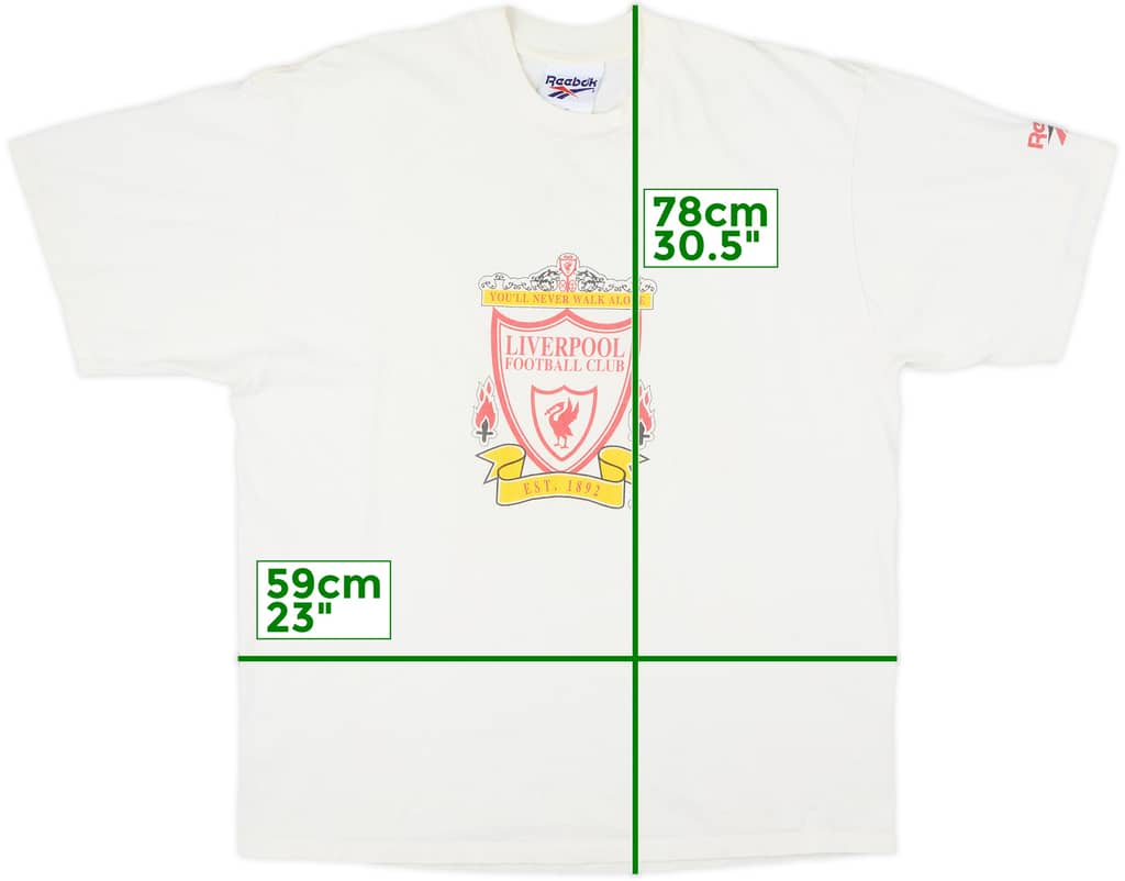 1997-98 Liverpool Reebok Cotton Tee - 8/10 - (XL)