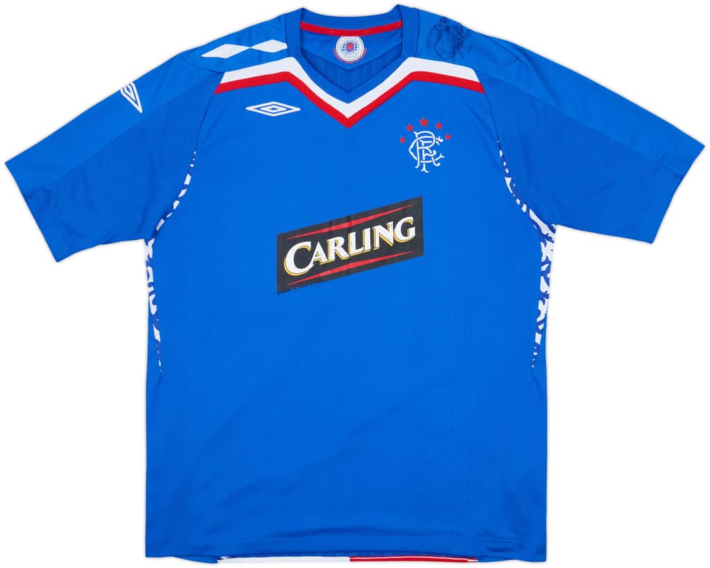 2007-08 Rangers Home Shirt - 4/10 - (XL)