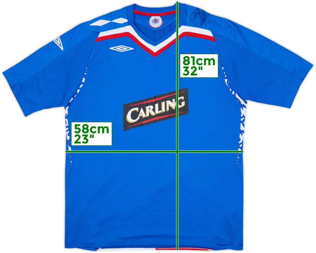 2007-08 Rangers Home Shirt - 4/10 - (XL)