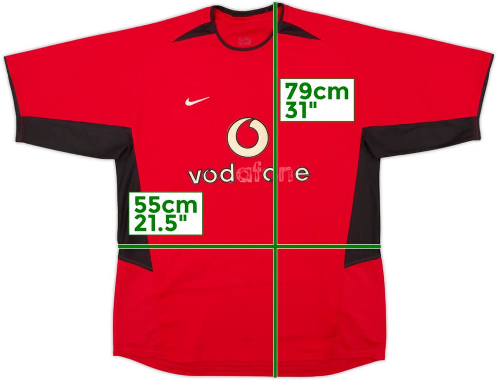 2002-04 Manchester United Home Shirt - 4/10 - (L)