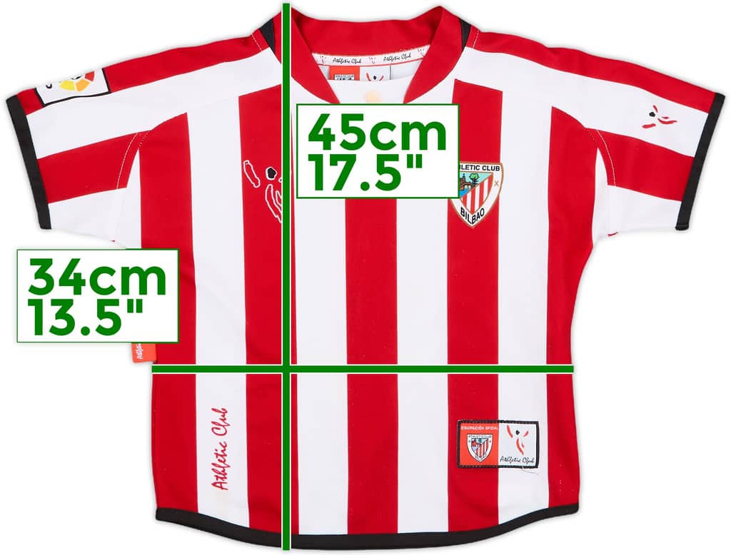 2004-05 Athletic Bilbao Home Shirt - 5/10 - (3-4 Years)