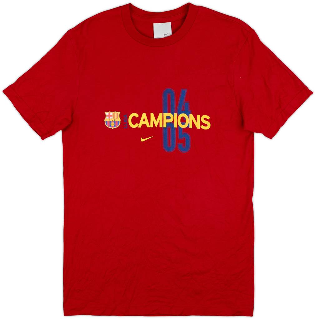 2004-05 Barcelona Nike Champions Cotton Tee - 8/10 - (M)