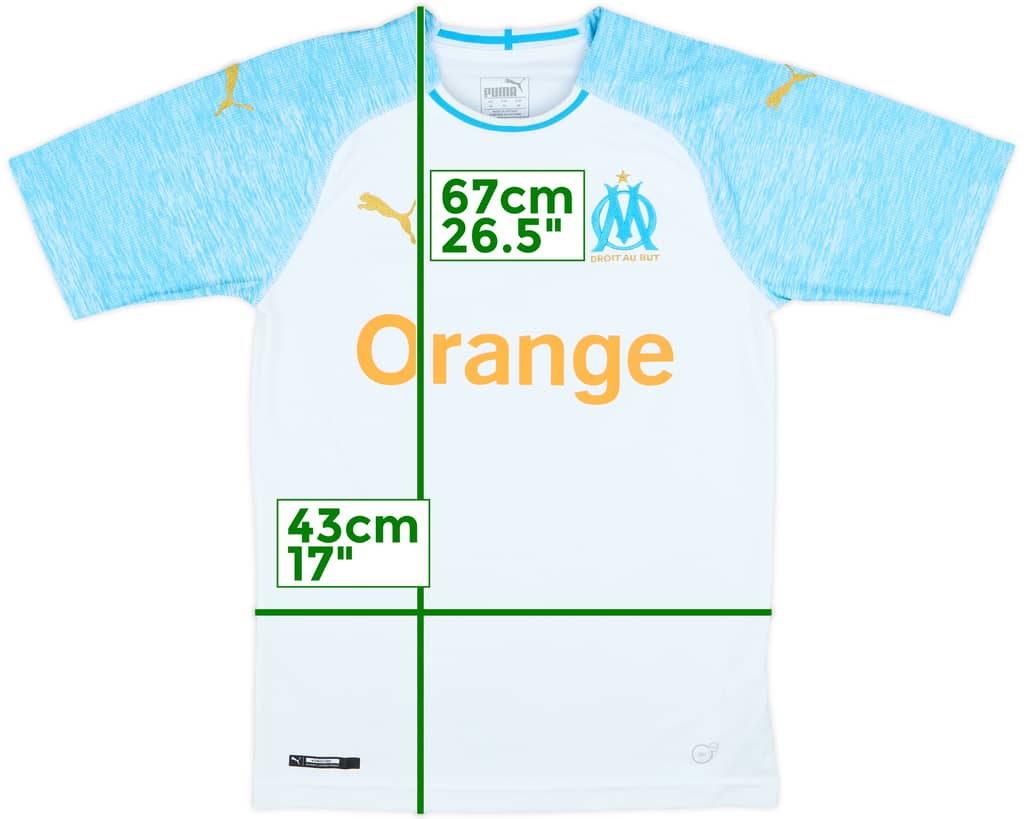 2018-19 Olympique Marseille Home Shirt - 8/10 - (XS)