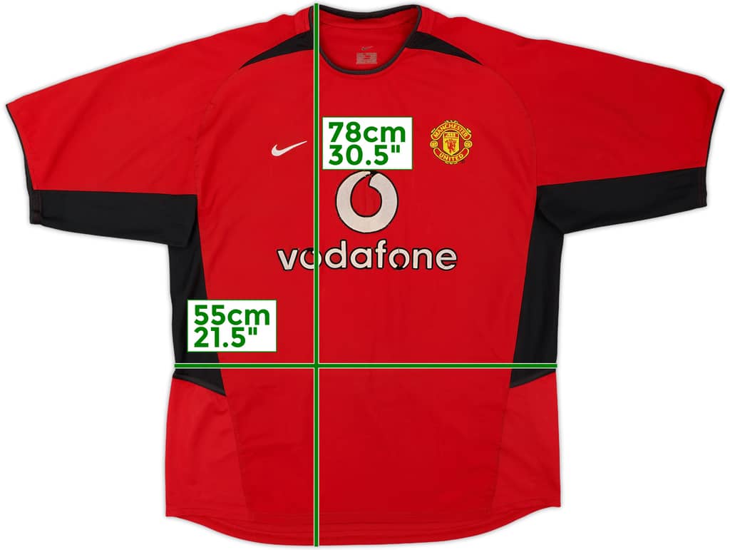 2002-04 Manchester United Home Shirt - 4/10 - (L)