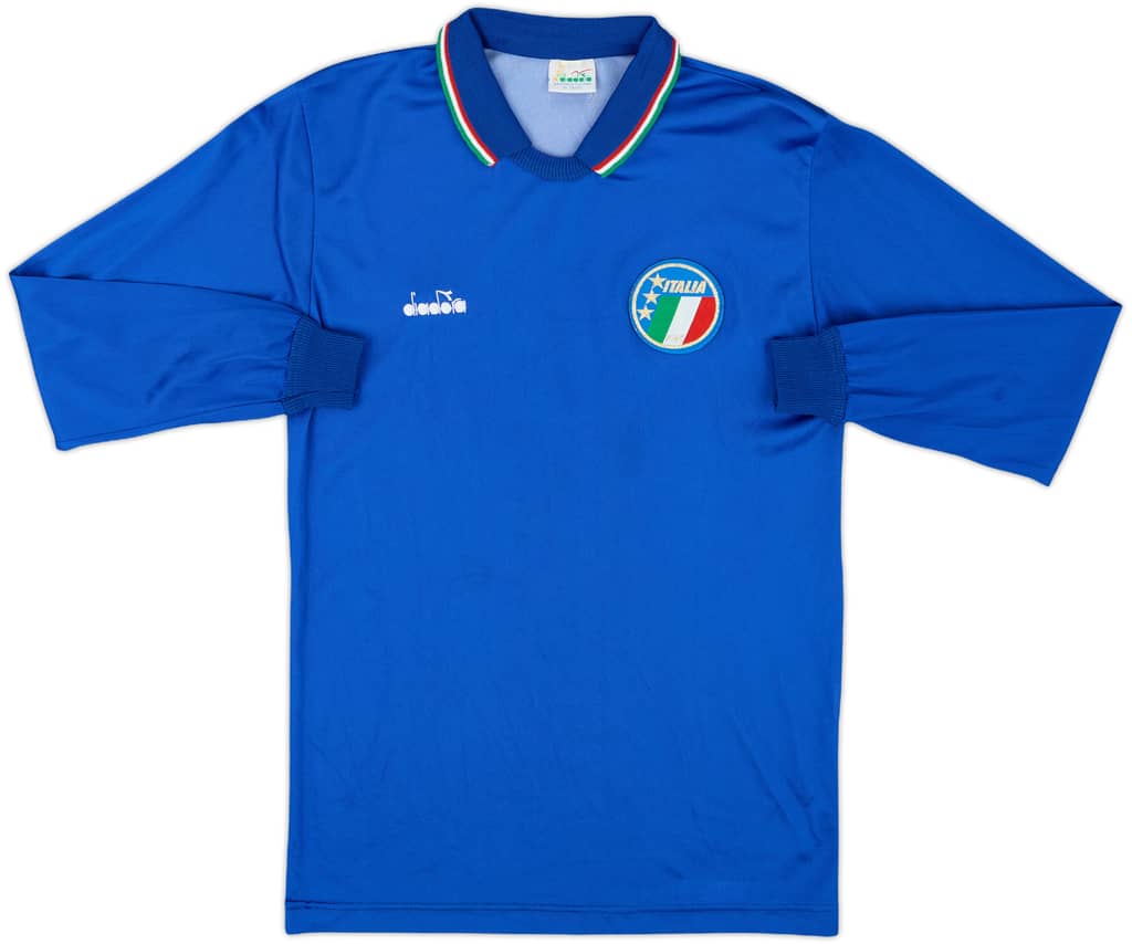1986-90 Italy Home L/S Shirt - 10/10 - (XL.Boys)