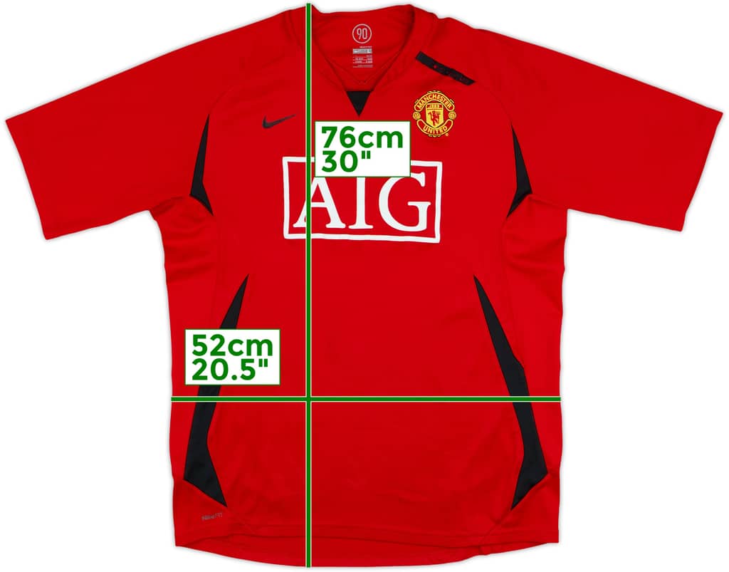 2007-08 Manchester United Nike Training Shirt - 6/10 - (L)