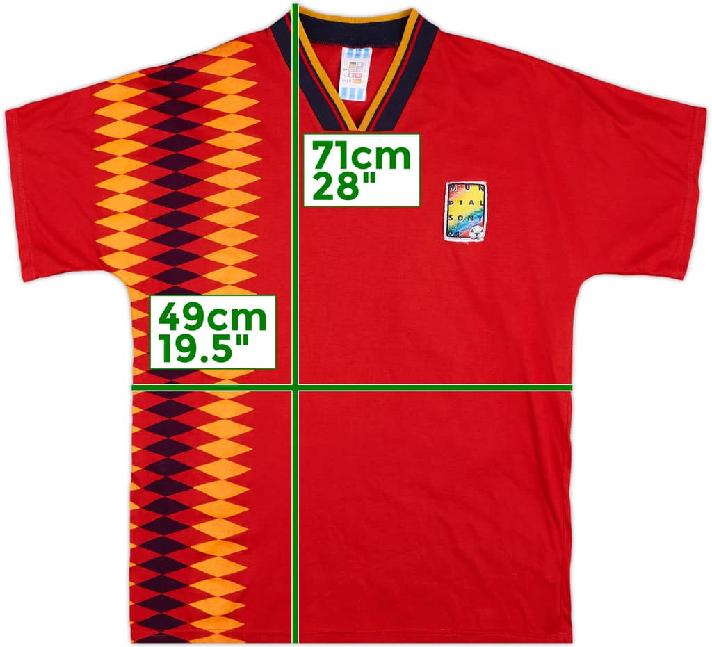 1994 Spain adidas World Cup 94 Tee - 9/10 - (L)