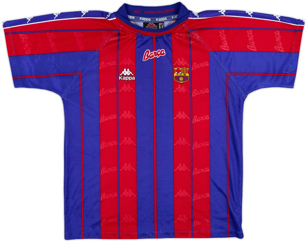 1997-98 Barcelona Home Shirt - 8/10 - (M.Boys)