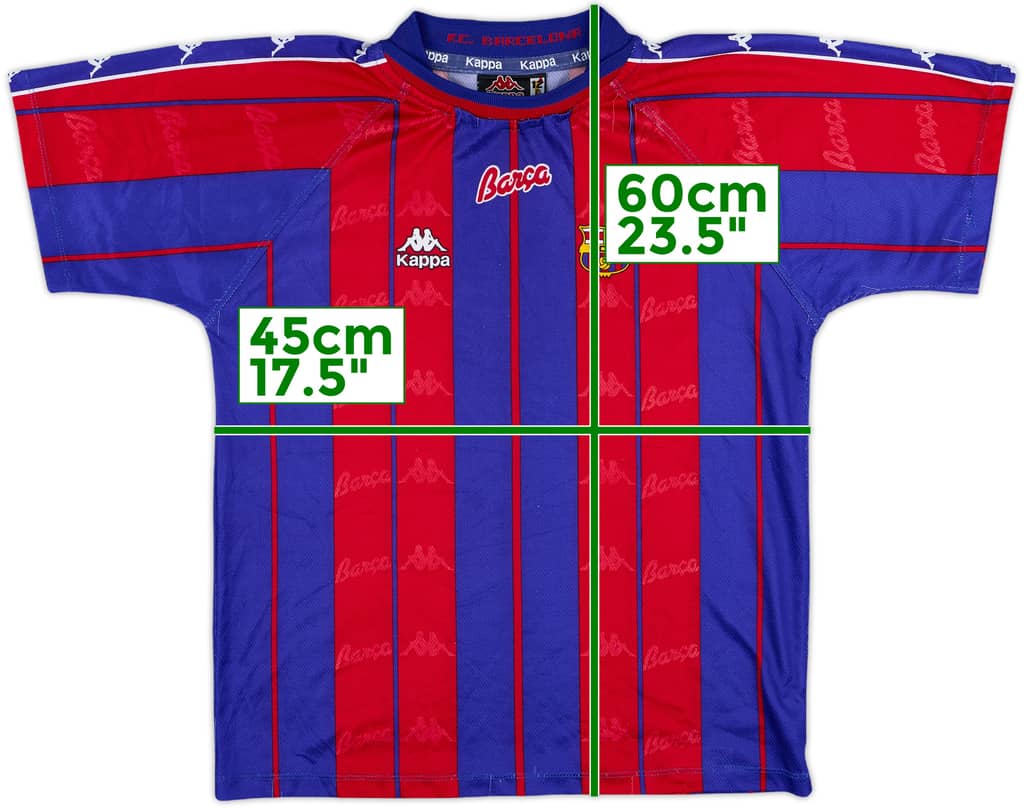 1997-98 Barcelona Home Shirt - 8/10 - (M.Boys)