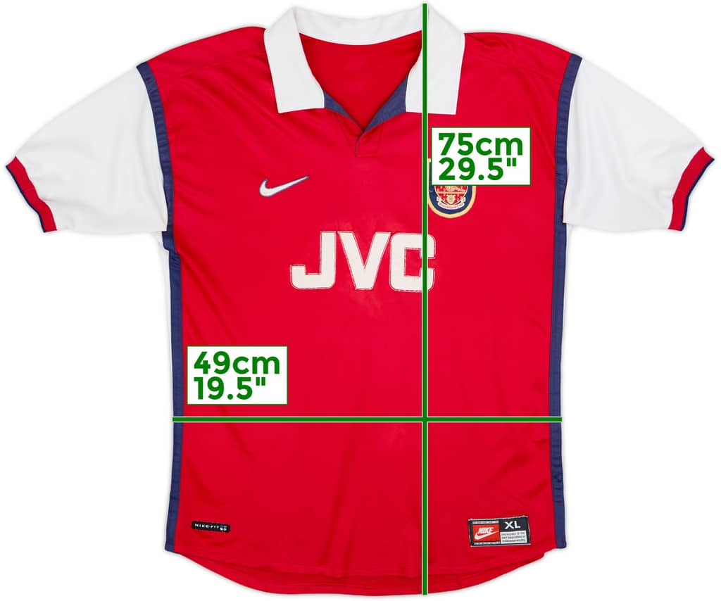 1998-99 Arsenal Home Shirt - 4/10 - (XL)