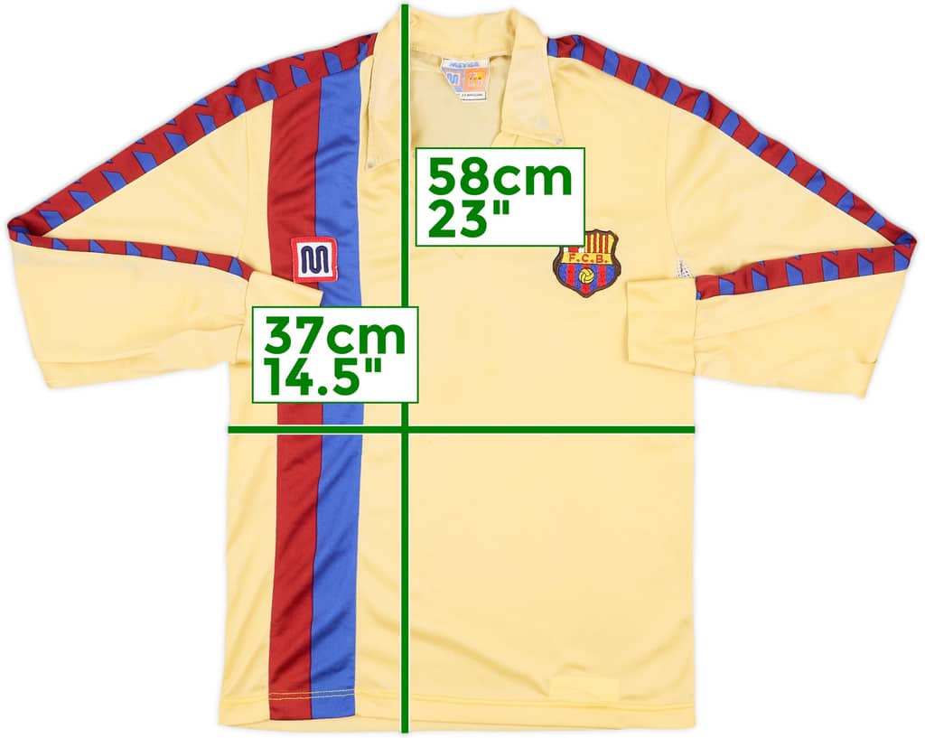 1982-85 Barcelona Away L/S Shirt - 7/10 - (L.Boys)