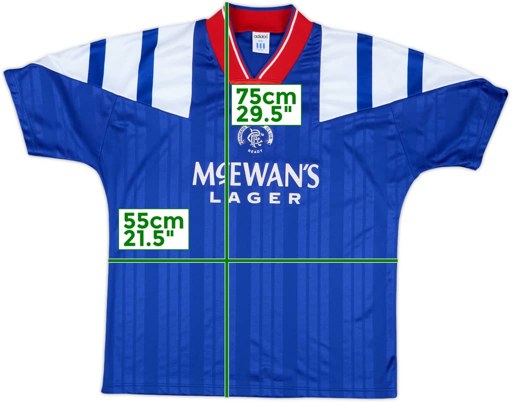 1992-94 Rangers Home Shirt - 8/10 - (M/L)