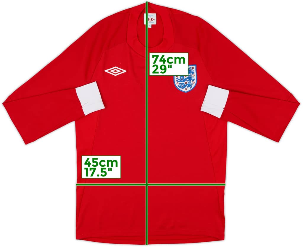 2010-11 England Away L/S Shirt - 9/10 - (S)