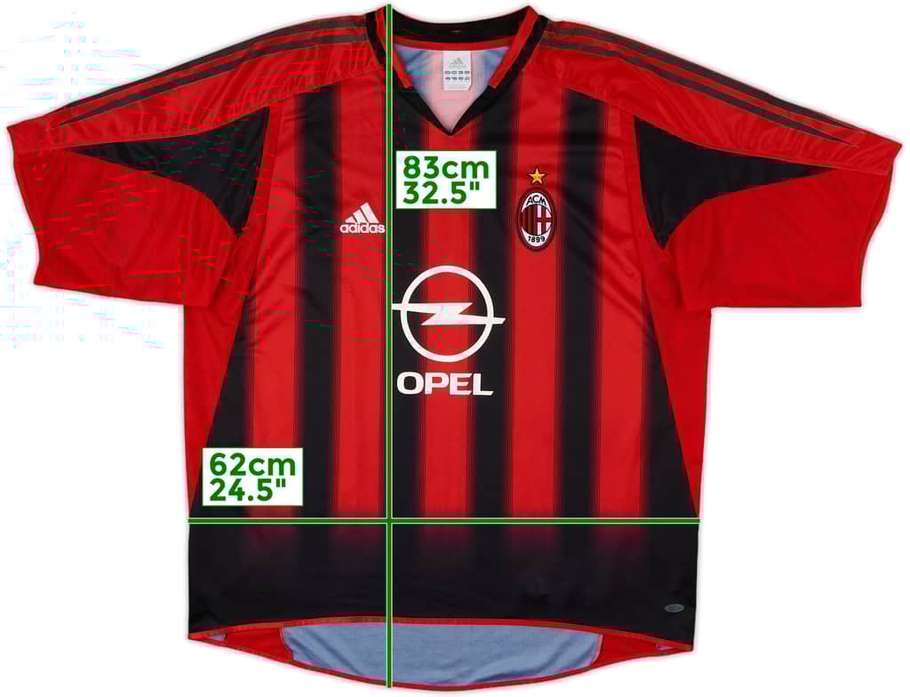 2004-05 AC Milan Home Shirt - 5/10 - (XL)