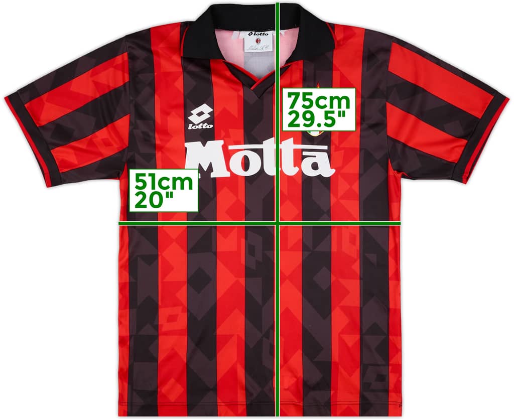 1993-94 AC Milan Home Shirt - 8/10 - (M)