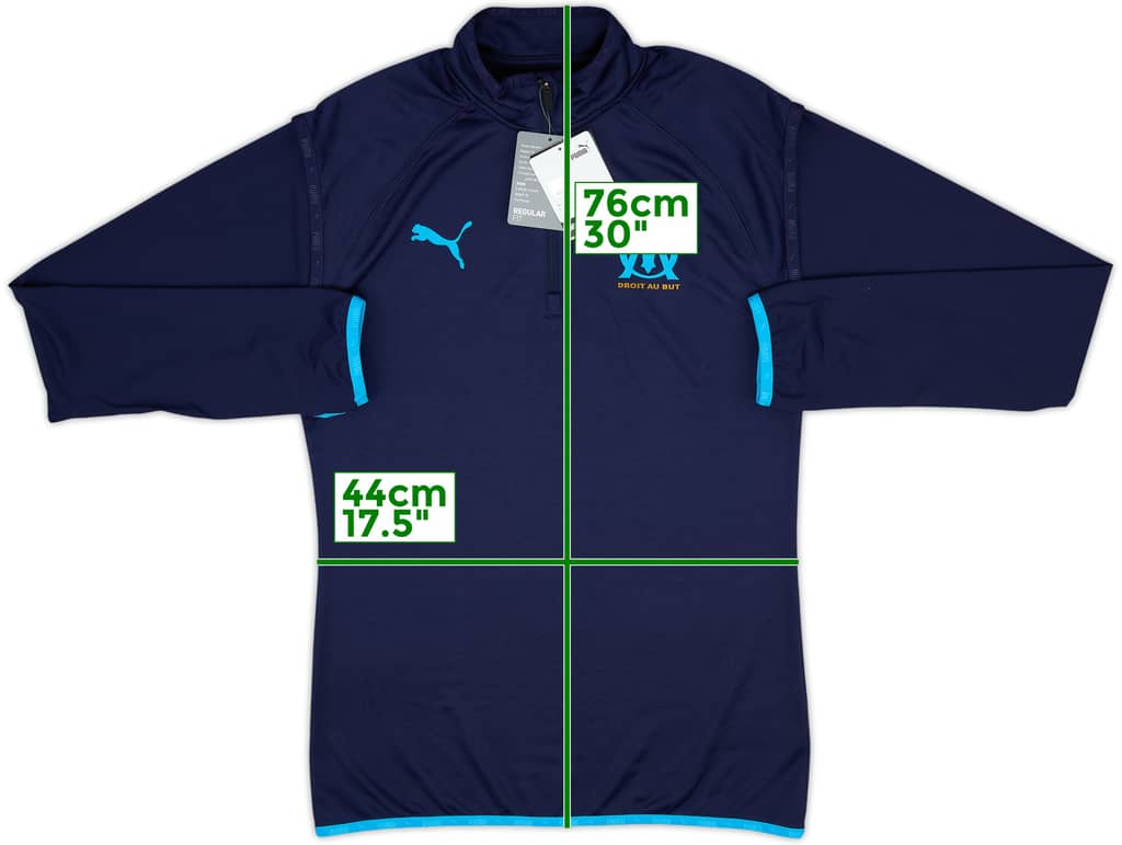 Top de entrenamiento con cremallera de un cuarto Puma del Olympique Marseille 2020-21 (S)
