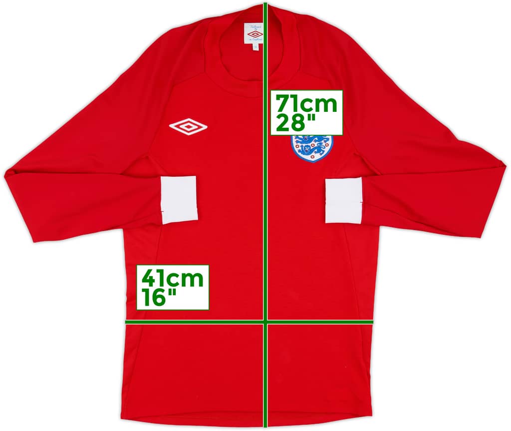2010-11 England Away L/S Shirt - 8/10 - (S)
