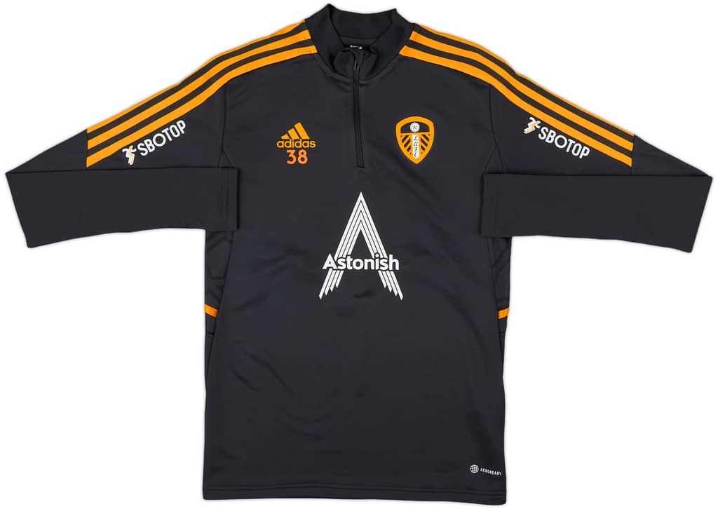 2022-23 Leeds Player Issue adidas 1/4 Zip Sweat Top #38 - 10/10 - (XS)