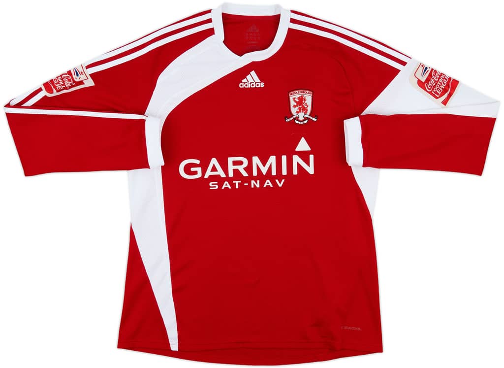 2009-10 Middlesbrough Home L/S Shirt - 8/10 - (L)