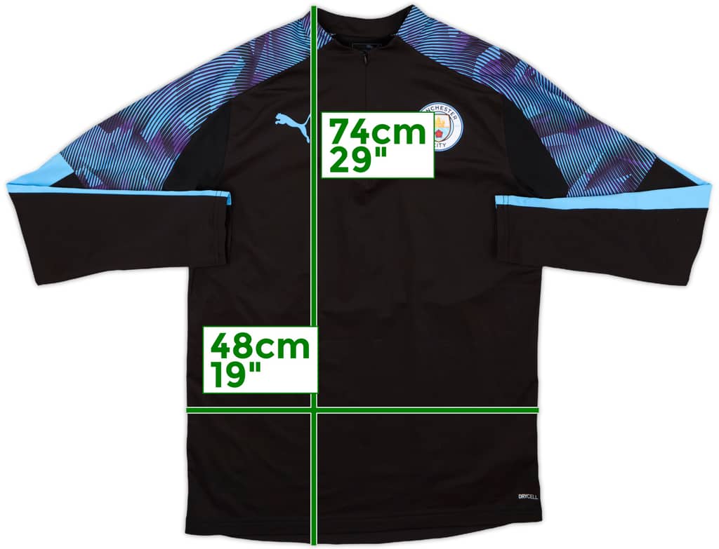 2018-19 Manchester City Puma 1/4 Zip Training Top - 8/10 - (XL.Boys)