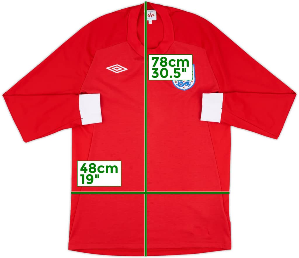 2010-11 England Away L/S Shirt - 6/10 - (M)