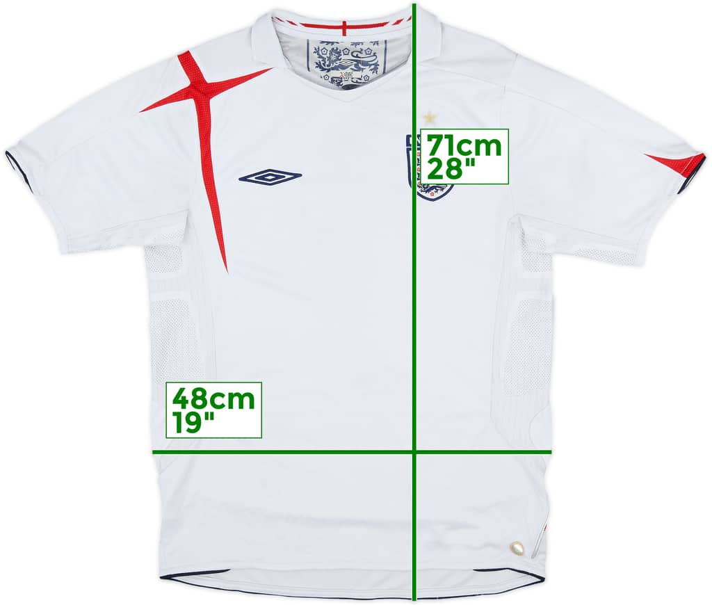 2005-07 England Home Shirt - 5/10 - (M)