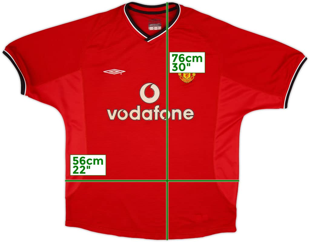 2000-02 Manchester United Home Shirt - 4/10 - (XL)