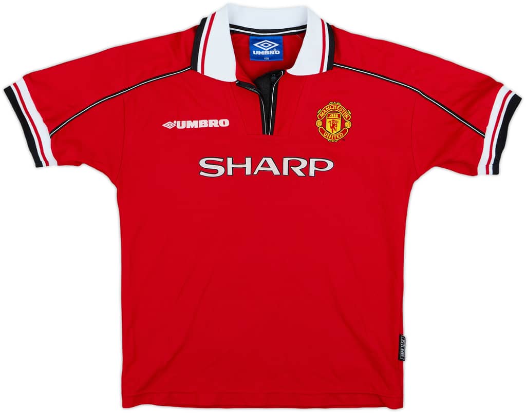 1998-00 Manchester United Home Shirt - 6/10 - (L.Boys)