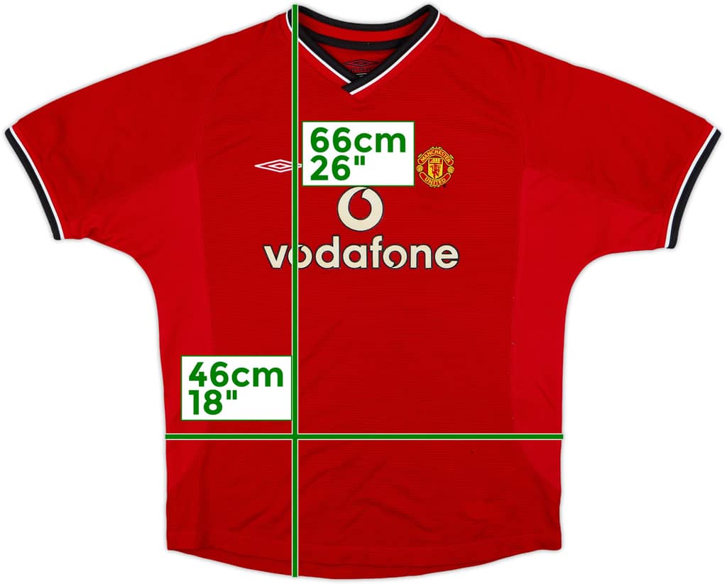 2000-02 Manchester United Home Shirt - 6/10 - (L.Boys)