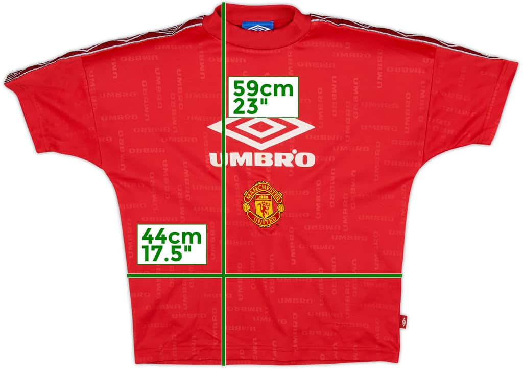 1998-99 Manchester United Umbro Training Shirt - 8/10 - (L.Boys)