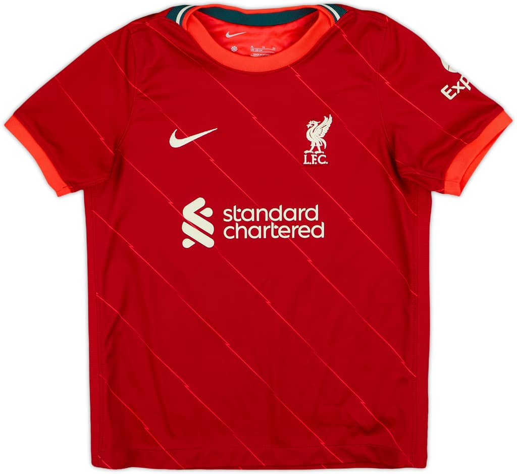 2021-22 Liverpool Home Shirt - 10/10 - (S.Boys)