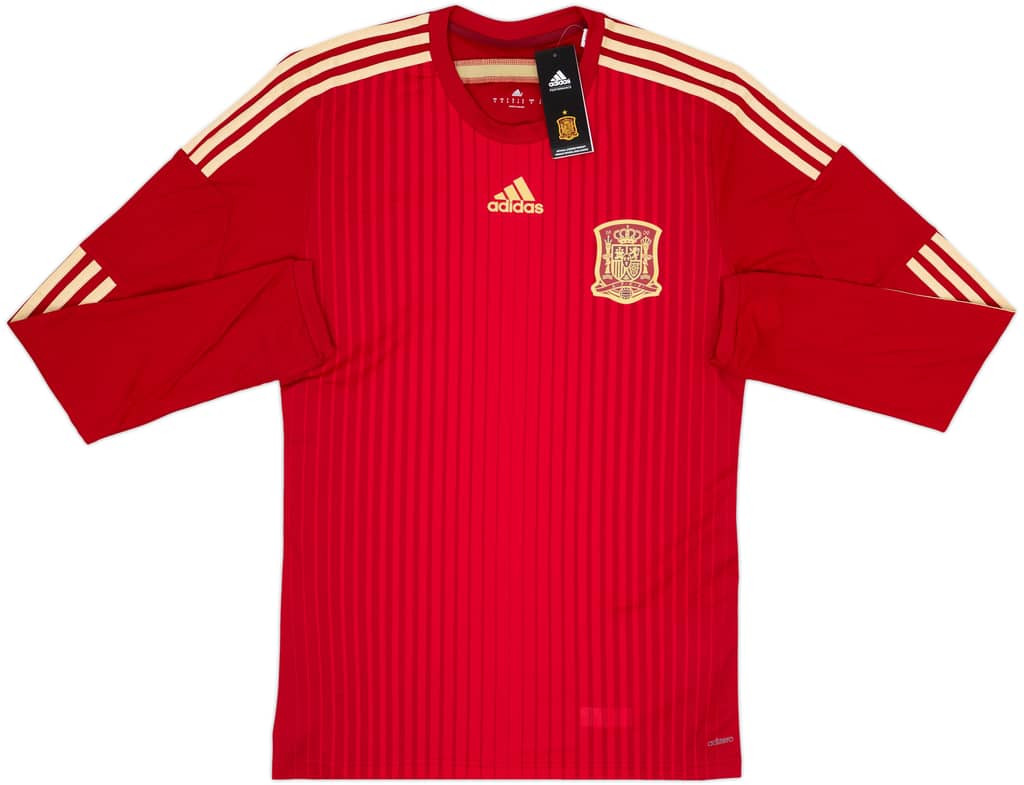 2013-15 Spain Player Issue Home L/S Shirt (L)